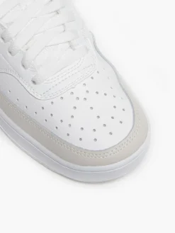 White/Beige Court Vision Mid Trainers