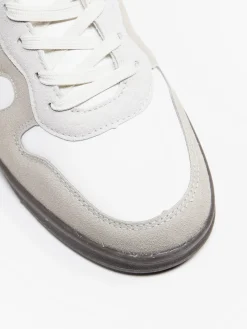 White/Grey Lace Up Casual Trainers