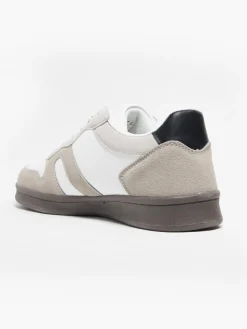 White/Grey Lace Up Casual Trainers