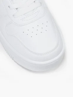 White/Silver Rebound Platform Mid Metal Trainers