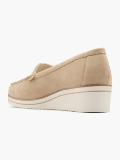 Women's Beige Wedge Comfort Shoe