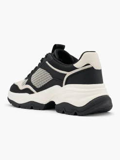 Women's Black/Beige Chunky Trainer
