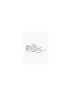 Women's Grey Lace-up Canvas Shoes