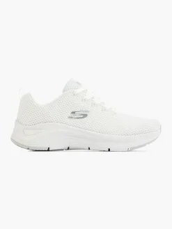 Womens Skechers Arch Comfort White/Glitter Trainers