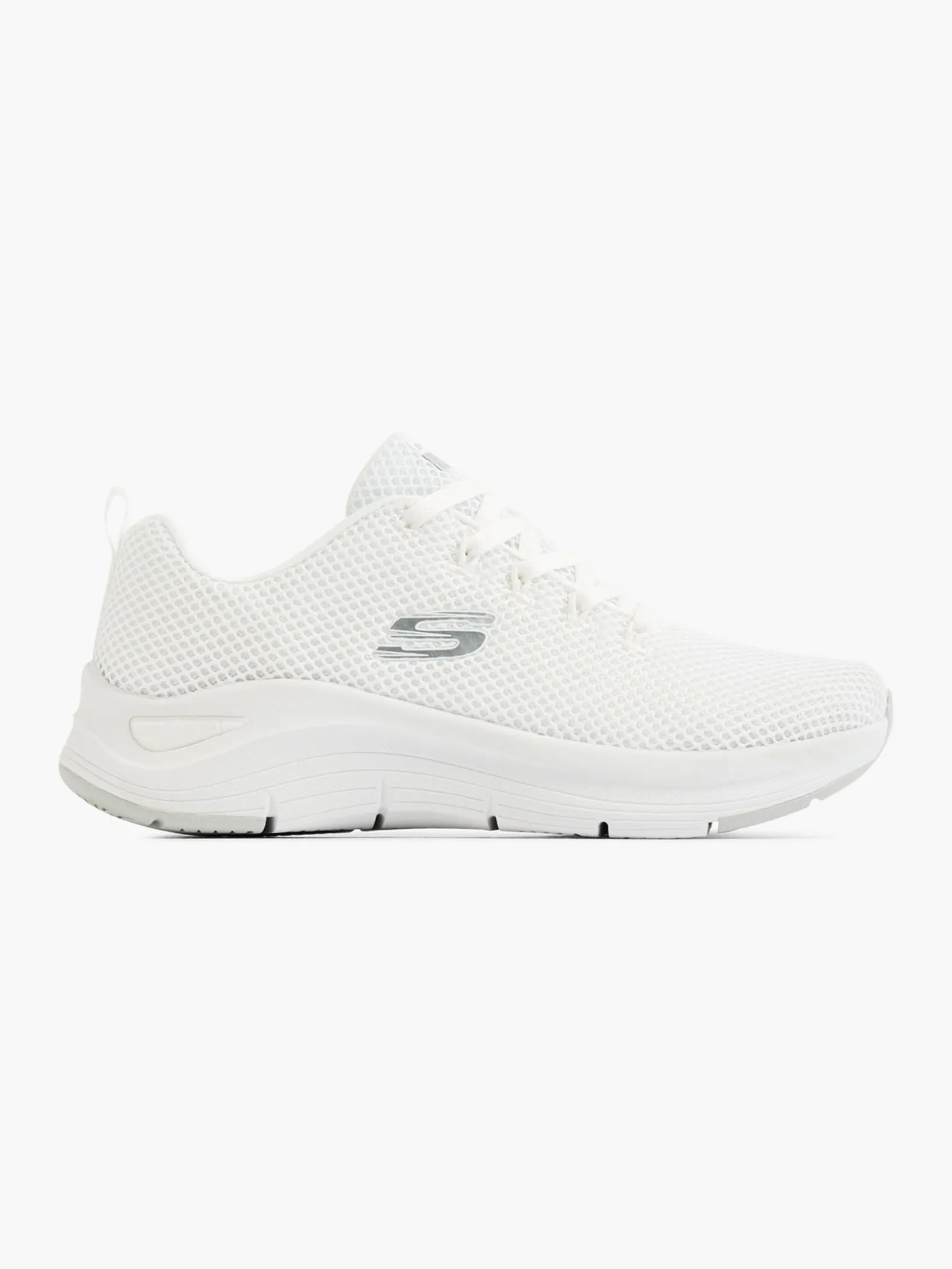 Womens Skechers Arch Comfort White/Glitter Trainers